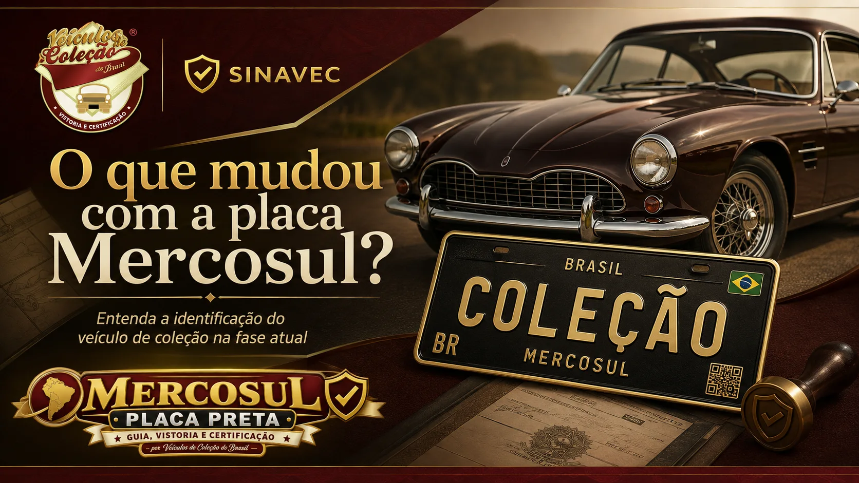 Nova placa preta no padrão atual