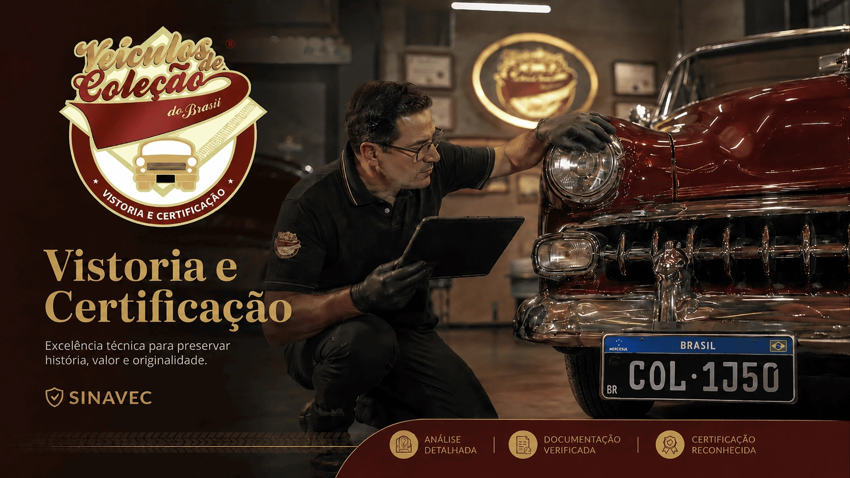 Vistoria de veículo clássico